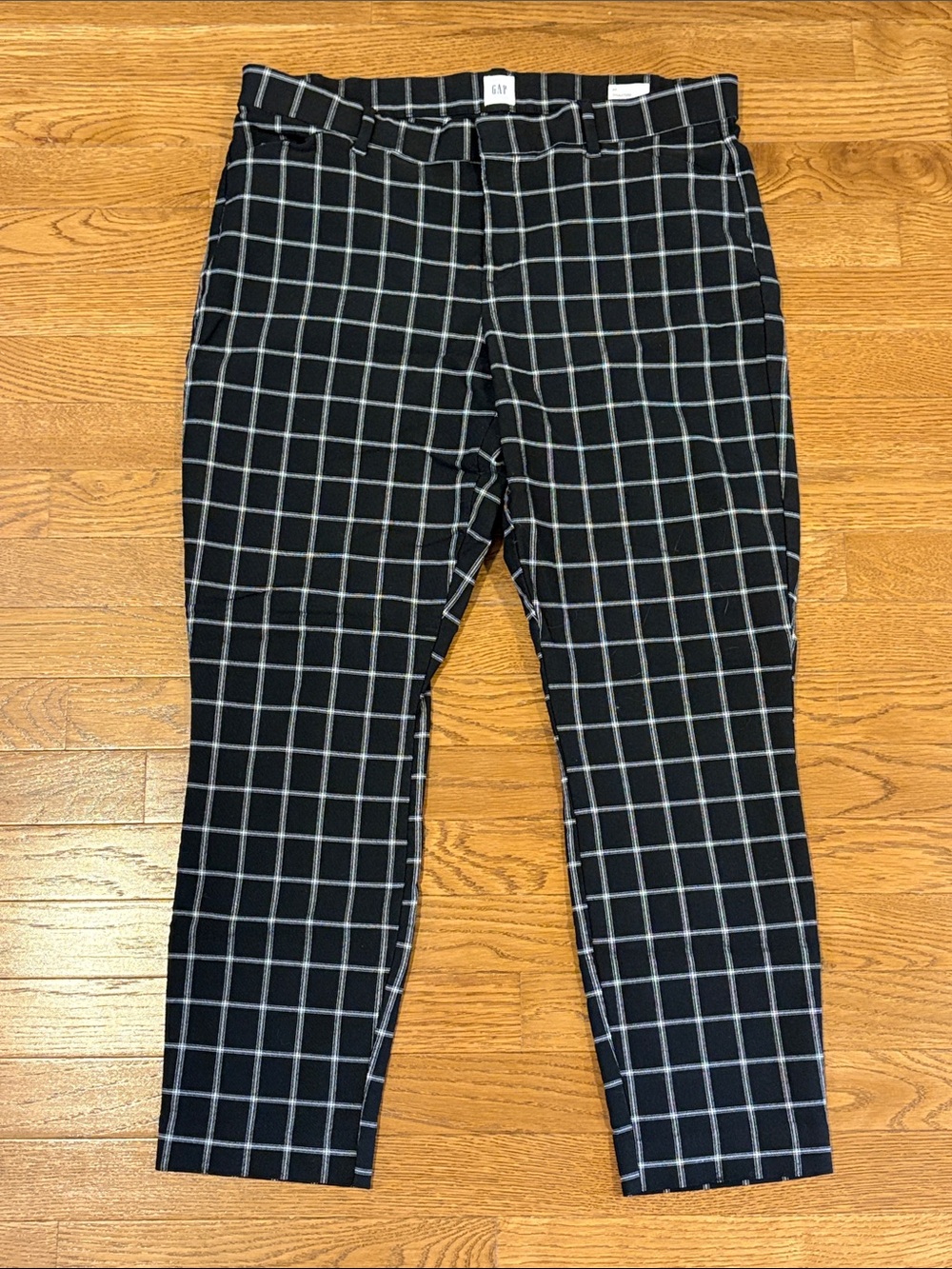 GAP | Black & White Plaid Pants Signature Skinny Ankle Size 14